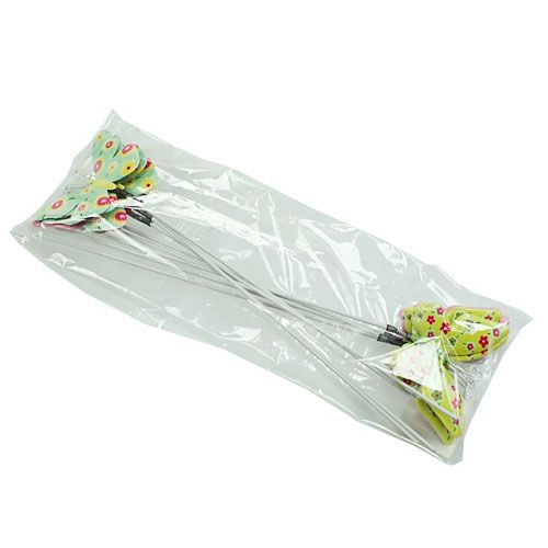 Floristik24 Drugeliai su vielos skarda spalvoti 6cmx5cm L24cm