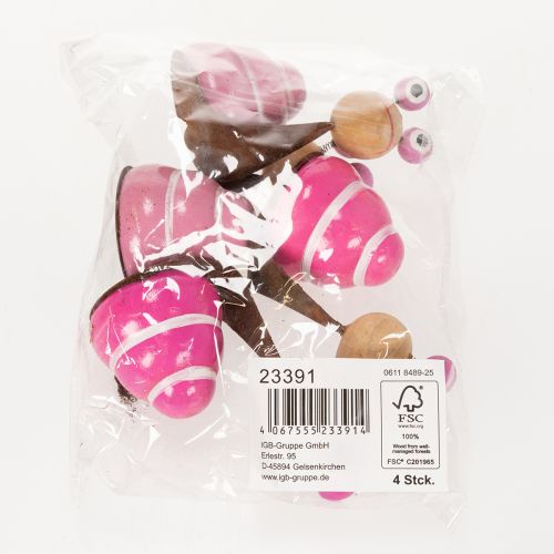 daiktų Sraigės figūrėlė su linksmu dizainu, žavinga pavasario dekoracija, 9 cm, 4 dalys