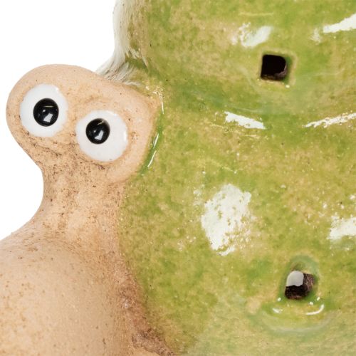 daiktų Keraminė dekoratyvinė sraigė su LED apšvietimu. Žaisminga stalo dekoracija namams ir balkonui. 12 cm, 2 vnt.