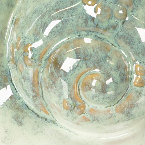 daiktų Keraminė dekoratyvinė sraigės figūrėlė stilingai gyvenamajai aplinkai ir žavingoms stalo dekoracijoms, 16 cm