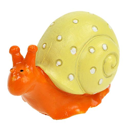 Floristik24 Sraigės su klijų tašku oranžinė, geltona 6cm 12vnt