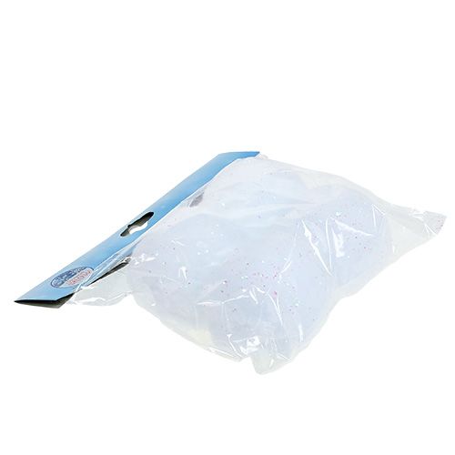 Floristik24 Sniego gniūžtė su žėručiu 8cm 4vnt