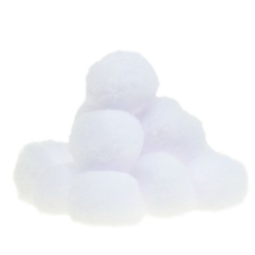 Floristik24 Sniego gniūžtė balta 4cm 24 vnt