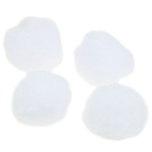 Floristik24 Sniego gniūžtė balta 4cm 24 vnt