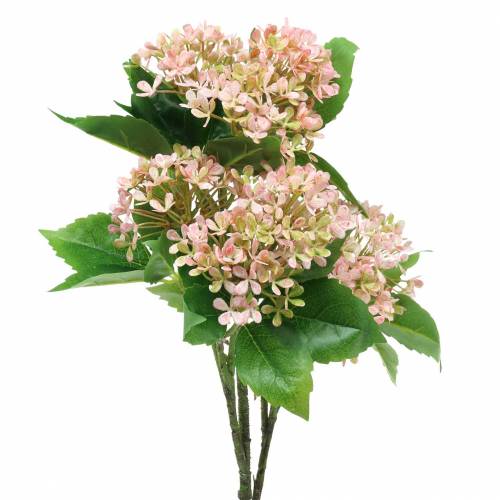 Sniego gniūžtės krūmas žalias rožinis baltas dirbtinis 49cm