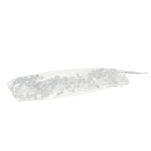 Floristik24 Sniego gniūžtės girlianda 135cm balta