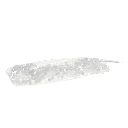 Floristik24 Sniego gniūžtės girlianda L75cm balta