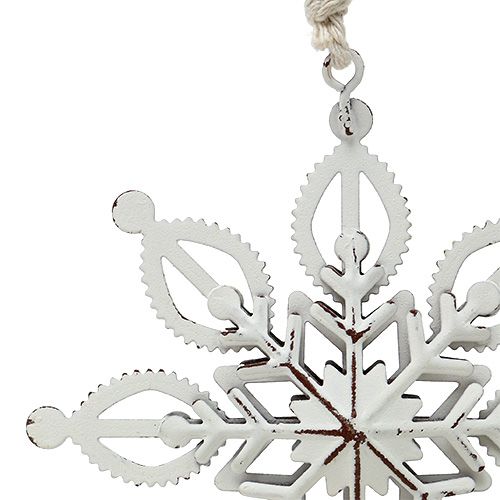 Floristik24 Metalinė snaigė balta 10,5-11cm 4vnt