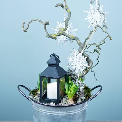 Floristik24 Snaigė 3D efektas balta 16cm x 15,5cm 2vnt