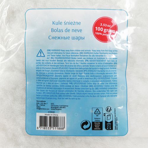 daiktų Snaigės dribsniai Dirbtinė sniego baltutė 100g × 4vnt
