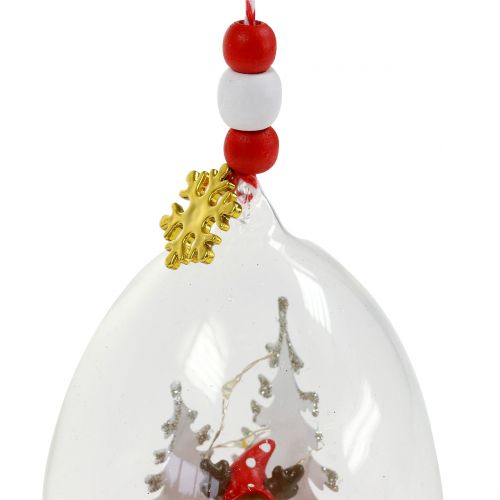 Floristik24 Eglutės kabykla sniego rutulys 8cm 2vnt