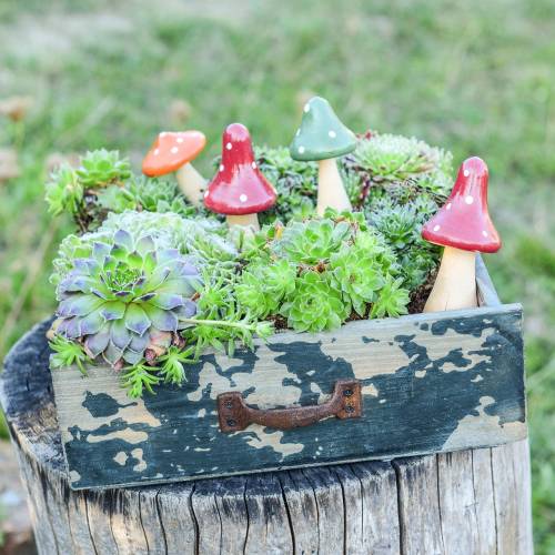 Floristik24 Stalčius senovinei mėlynai medienai sodinti 24 × 22cm