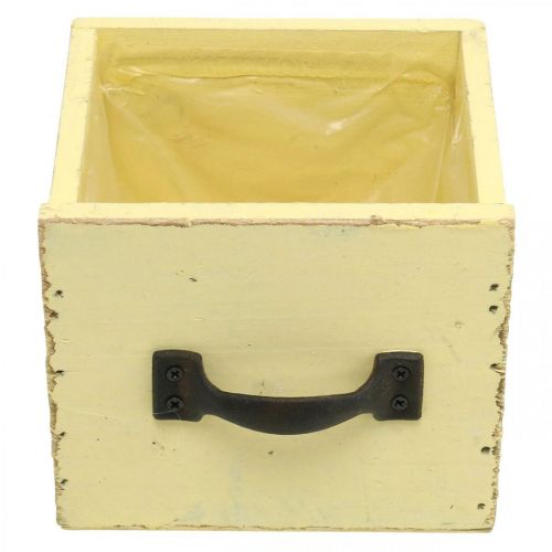 daiktų Nuskuręs dekoratyvinis stalčius geltonai medienai sodinti 12,5×12,5×10 cm
