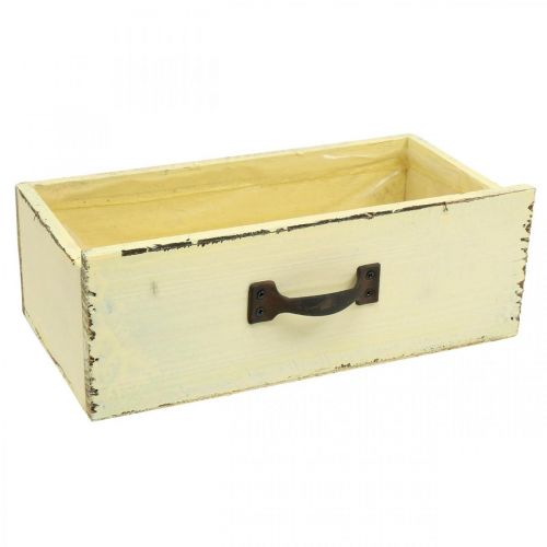 Medinis stalčius sodinimui Yellow Shabby Chic 25×13×8cm