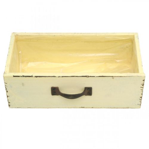 daiktų Medinis stalčius sodinimui Yellow Shabby Chic 25×13×8cm
