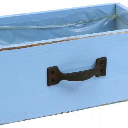daiktų Augalų stalčius medinis šviesiai mėlynas nuskuręs prašmatnus augalų dėžutė 25×13×8cm