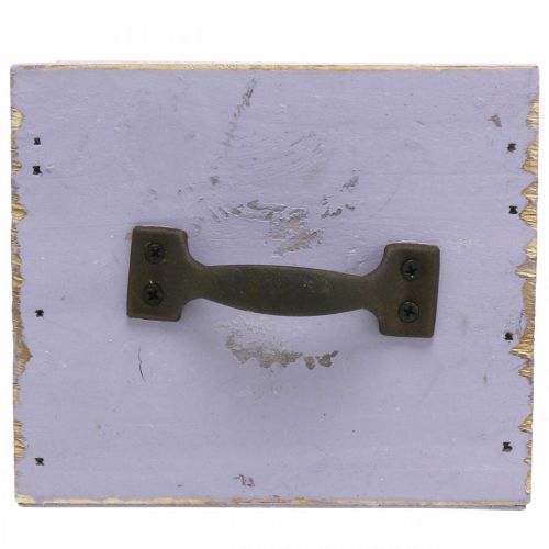 daiktų Stalčius Shabby Chic Deco Wood Purple Spring Deco 12,5 × 12,5 × 10 cm