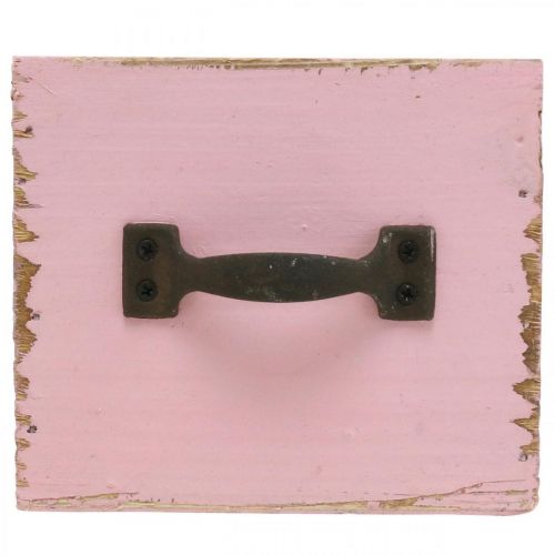 Floristik24 Dekoratyvinis stalčius sodinti rausvą medį shabby chic 12,5×12,5×10 cm