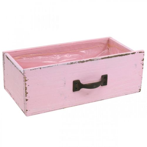 Medinis stalčiukas rožinis shabby chic deco 25×13×8cm