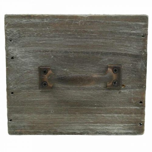 Floristik24 Augalų stalčius nuskuręs prašmatnus medžio apdaila natūrali 12,5×12,5×11 cm
