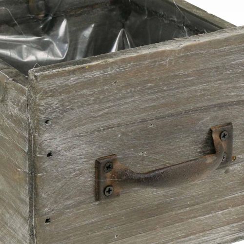 Floristik24 Augalų stalčius nuskuręs prašmatnus medžio apdaila natūrali 12,5×12,5×11 cm