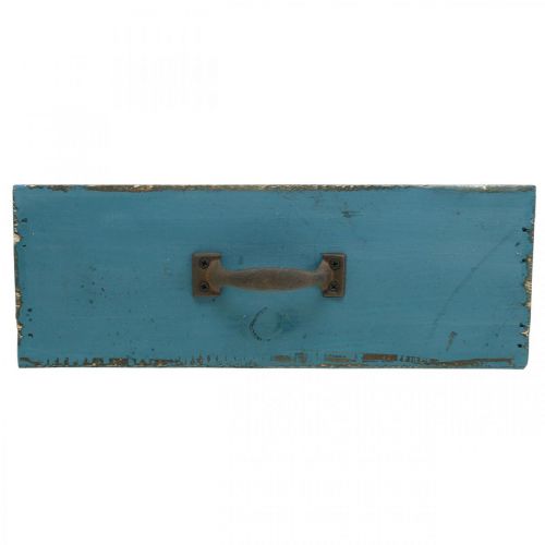 Floristik24 Augalų dėžės stalčius medinis nuskuręs prašmatnus mėlynas 25x13x9cm