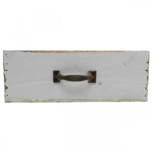 Floristik24 Sėjamoji Medinė Stalčius Shabby Chic Pilka 25x13x9cm