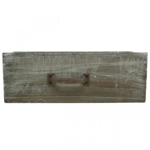 Floristik24 Augalų dėžės stalčius medinis skurdus prašmatnus skalbtas baltas 25x13x9cm