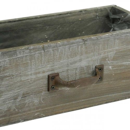 Floristik24 Augalų dėžės stalčius medinis skurdus prašmatnus skalbtas baltas 25x13x9cm