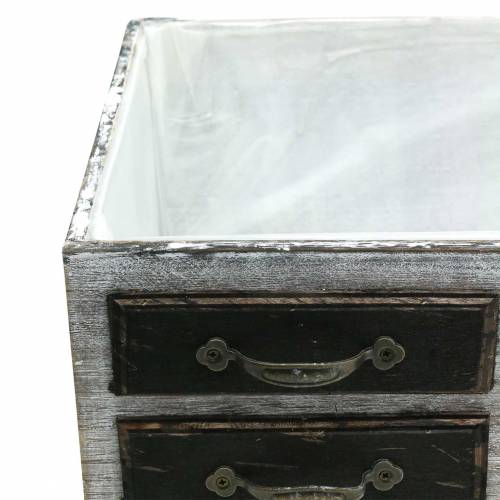Floristik24 Sodinimo stalčiai medis metalas baltas 40/36/32cm 3 vnt
