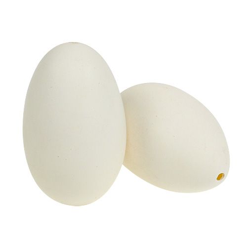 Floristik24 Gulbių kiaušiniai 9cm balti 4 vnt