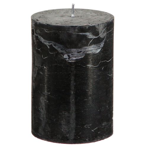daiktų Juodos žvakės stulpinės žvakės vienspalvės 70x100mm 4 vnt