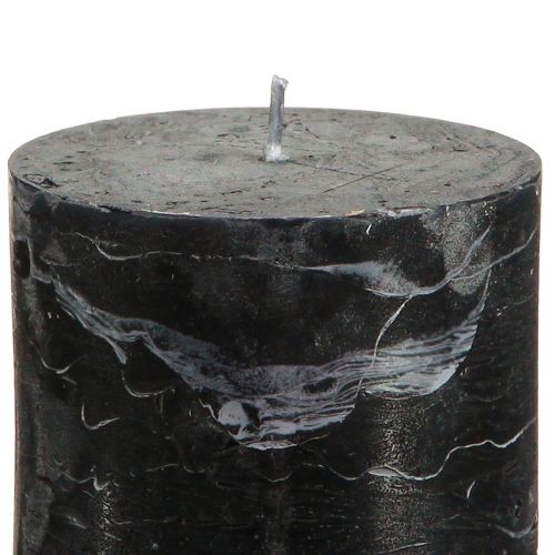 daiktų Juodos žvakės stulpinės žvakės vienspalvės 70x100mm 4 vnt
