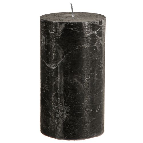 daiktų Juodos žvakės vienspalvės stulpinės žvakės 85×150mm 2 vnt