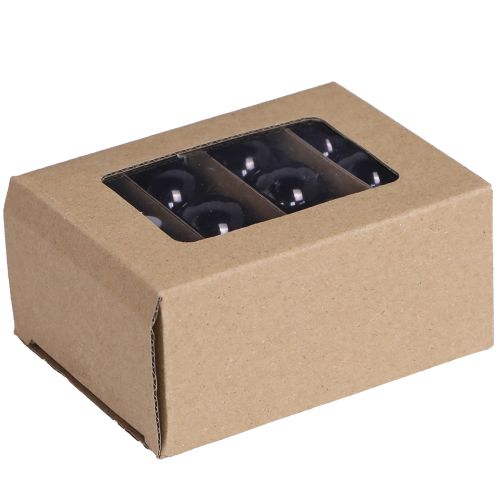 daiktų Juodi kalėdiniai rutuliai stiklas mini blizgus Ø3cm 22 vnt