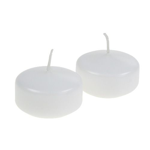 Plaukiojančios žvakės baltos 4,5cm 8vnt