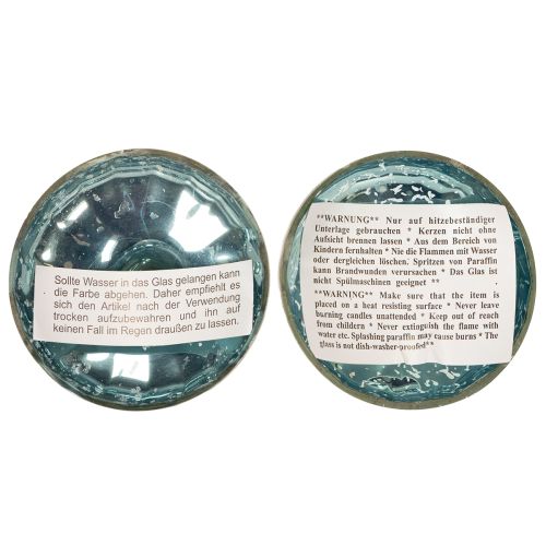 daiktų Stiklinis plūduriuojantis arbatinės žvakutės laikiklis elegantiškam akcentui bet kuriame kambaryje, 10 cm, 2 vnt.