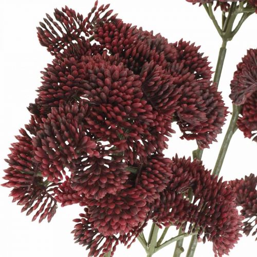 Floristik24 Sedum dirbtinis raudonas akmenukas rudeninis dekoras 70cm 3vnt