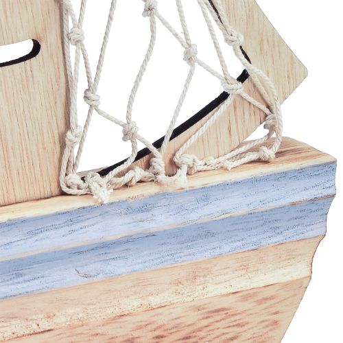 daiktų Burlaivių apdailos stovas medis natūraliai šviesiai mėlynas 25,5×16,5cm 3 vnt