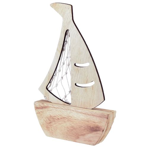 daiktų Burlaivių apdailos stovas medis natūraliai šviesiai mėlynas 25,5×16,5cm 3 vnt