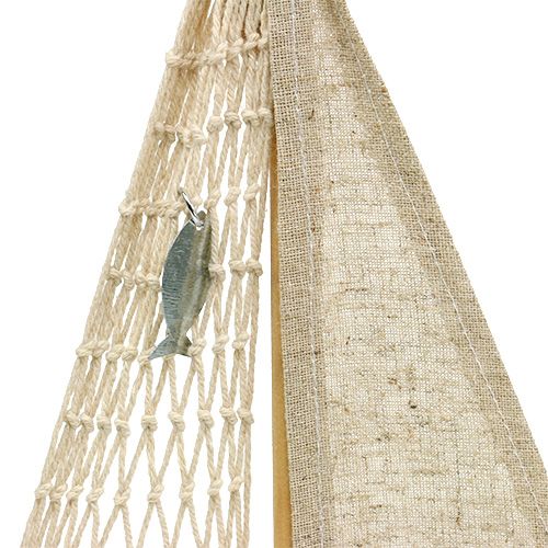 Floristik24 Medinė burlaivis papuošti 25cm x 43cm