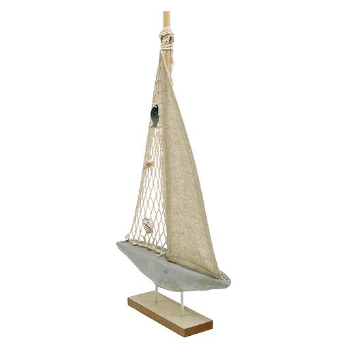 Floristik24 Medinė burlaivis papuošti 25cm x 43cm