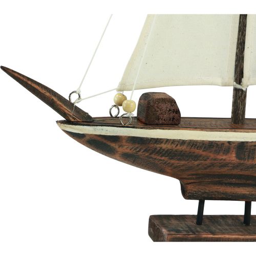 daiktų Burlaivio dekoravimo laivas pušies mediena ruda 22,5×4×29cm
