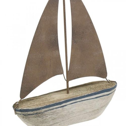 Floristik24 Deco burlaivio medžio rūdžių jūrinė apdaila 16×25cm