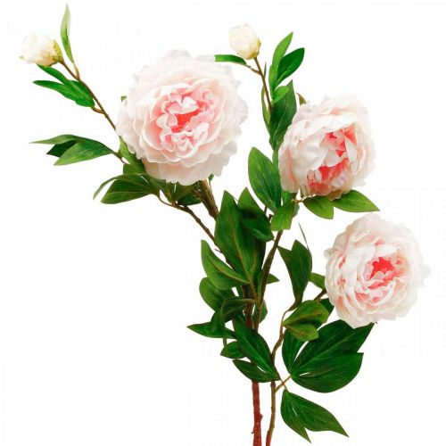 daiktų Šilko gėlių bijūnas dirbtinis šviesiai rožinis, baltas 135cm