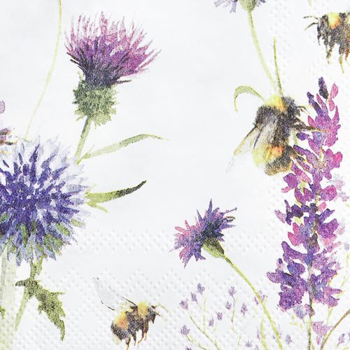daiktų Servetėlės vasaros kamanių bičių dekoravimas 25x25cm 20 vnt