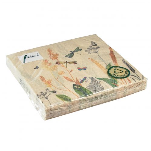 daiktų Servetėlės vasaros pievų laumžirgių gėlės 33x33cm 20 vnt