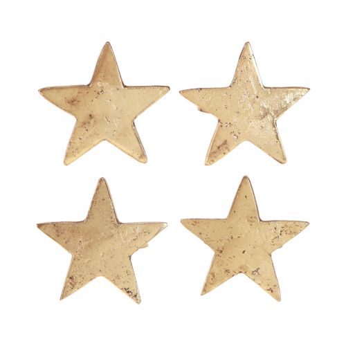 daiktų Servetėlių žiedai star gold antique look metal 6.5cm Ø4cm 4 vnt