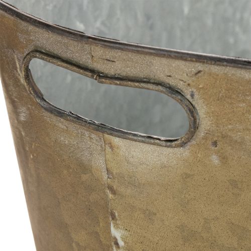 daiktų Vazonų ir kubelių rinkinys augalams, vario spalvos/baltas, ilgis 32,5 cm/36,5 cm/41,5 cm