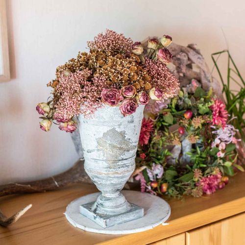 Floristik24 Shabby Chic taurė metalinė stalo dekoravimo puodelio vaza Ø18,5 H30cm